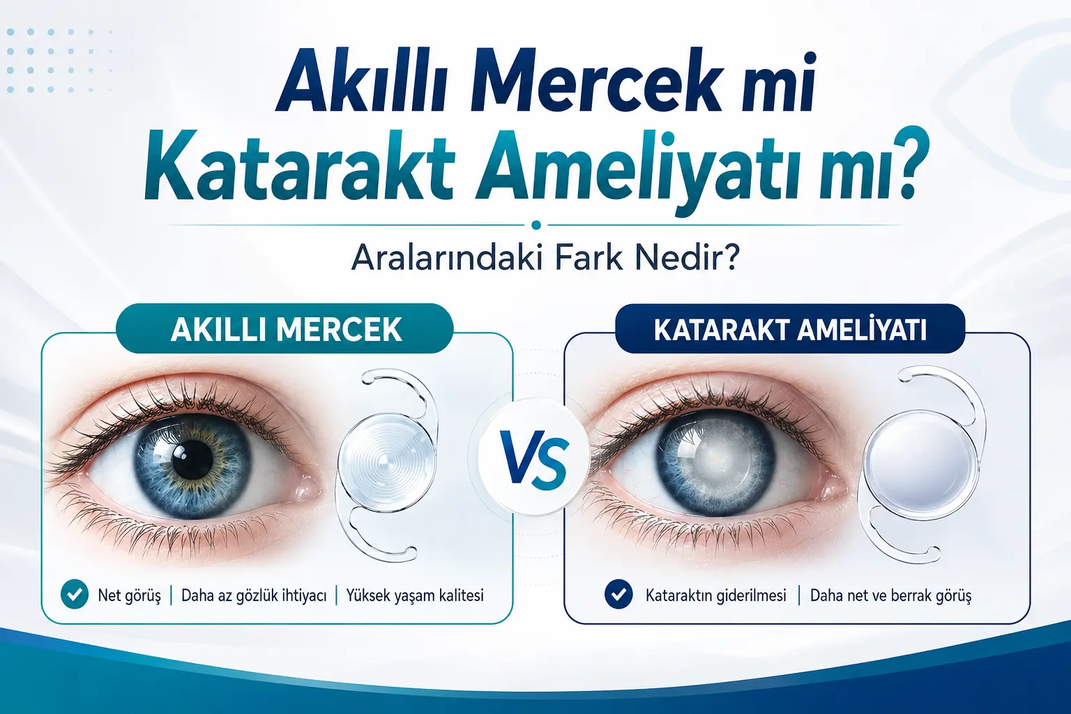katarakt akıllı mercek aynı şey mi